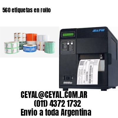 560 etiquetas en rollo