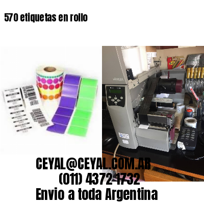 570 etiquetas en rollo