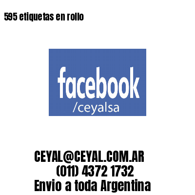 595 etiquetas en rollo