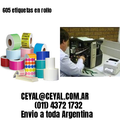 605 etiquetas en rollo