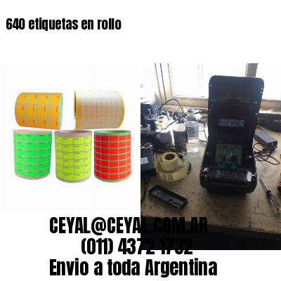 640 etiquetas en rollo