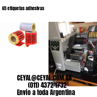 65 etiquetas adhesivas