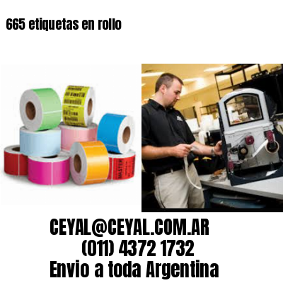 665 etiquetas en rollo