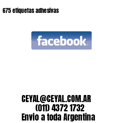 675 etiquetas adhesivas