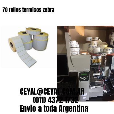 70 rollos termicos zebra
