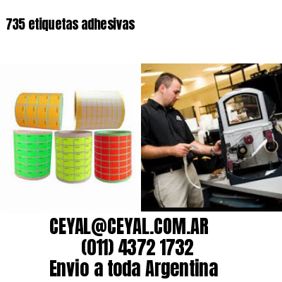 735 etiquetas adhesivas