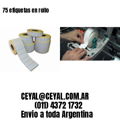 75 etiquetas en rollo