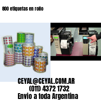 800 etiquetas en rollo