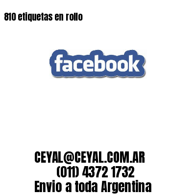 810 etiquetas en rollo