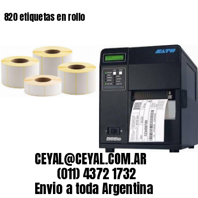 820 etiquetas en rollo