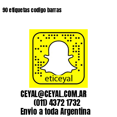 90 etiquetas codigo barras
