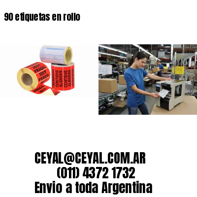 90 etiquetas en rollo