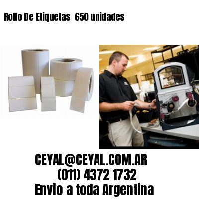 Rollo De Etiquetas  650 unidades