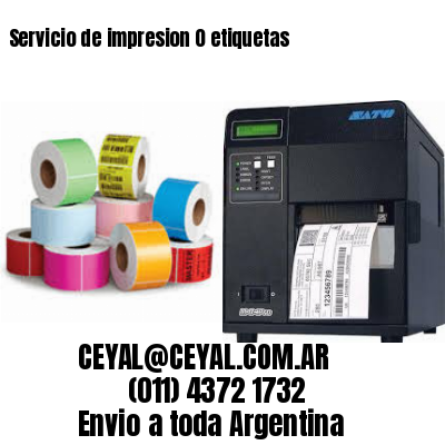 Servicio de impresion 0 etiquetas