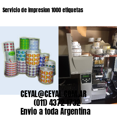 Servicio de impresion 1000 etiquetas