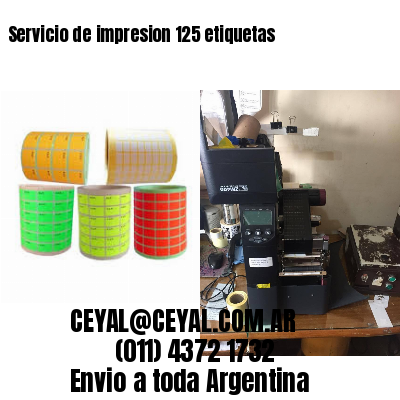 Servicio de impresion 125 etiquetas
