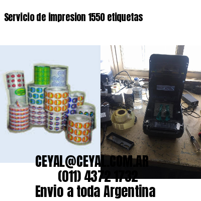 Servicio de impresion 1550 etiquetas