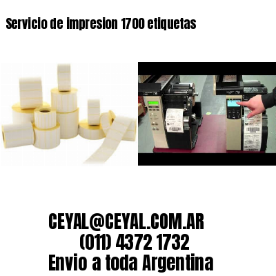 Servicio de impresion 1700 etiquetas
