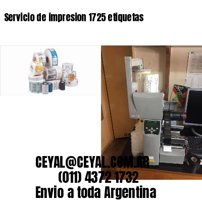 Servicio de impresion 1725 etiquetas