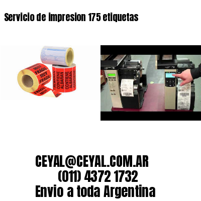Servicio de impresion 175 etiquetas