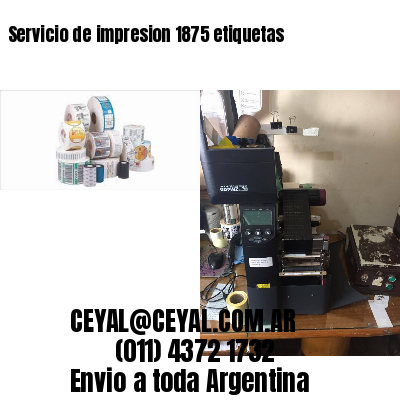 Servicio de impresion 1875 etiquetas