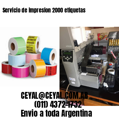 Servicio de impresion 2000 etiquetas