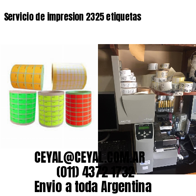 Servicio de impresion 2325 etiquetas