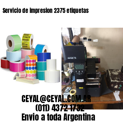 Servicio de impresion 2375 etiquetas