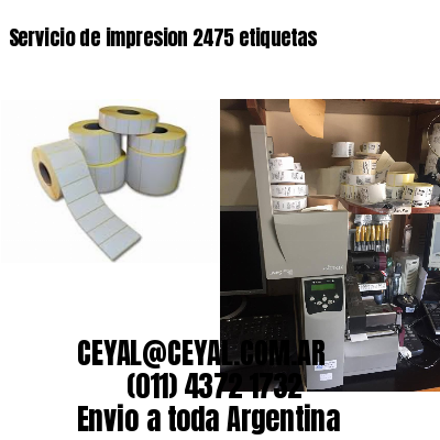 Servicio de impresion 2475 etiquetas