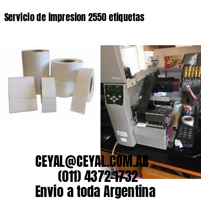 Servicio de impresion 2550 etiquetas