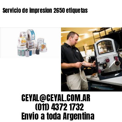 Servicio de impresion 2650 etiquetas