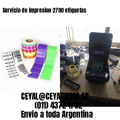 Servicio de impresion 2700 etiquetas