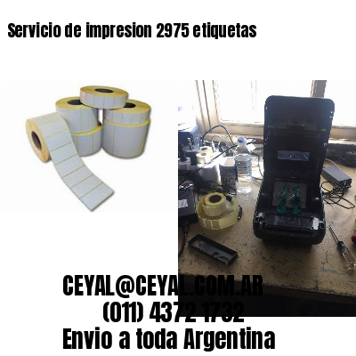 Servicio de impresion 2975 etiquetas