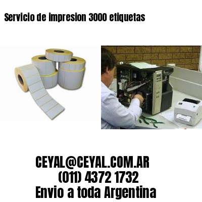 Servicio de impresion 3000 etiquetas