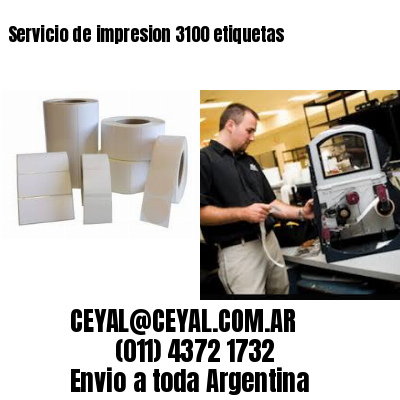 Servicio de impresion 3100 etiquetas