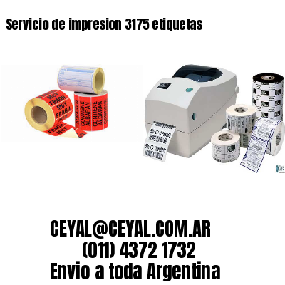 Servicio de impresion 3175 etiquetas