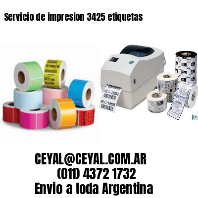 Servicio de impresion 3425 etiquetas