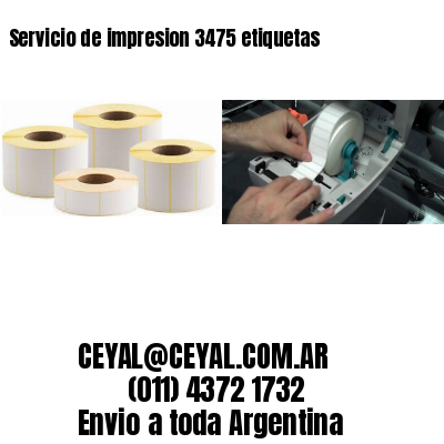 Servicio de impresion 3475 etiquetas