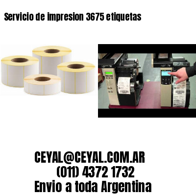 Servicio de impresion 3675 etiquetas