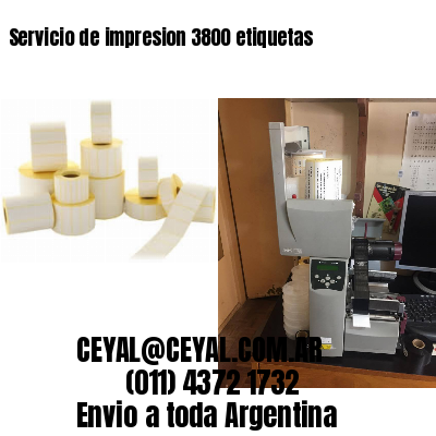 Servicio de impresion 3800 etiquetas