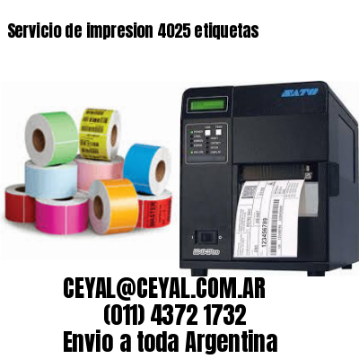 Servicio de impresion 4025 etiquetas