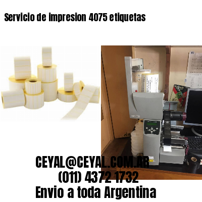 Servicio de impresion 4075 etiquetas