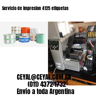 Servicio de impresion 4125 etiquetas