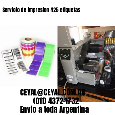 Servicio de impresion 425 etiquetas