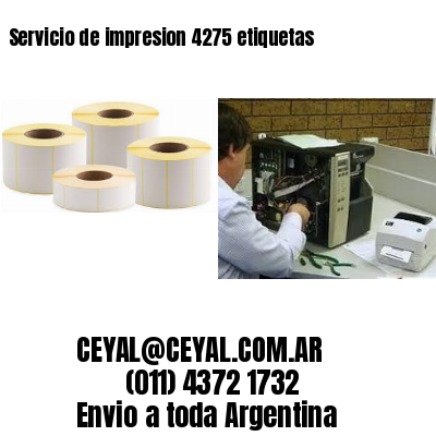 Servicio de impresion 4275 etiquetas