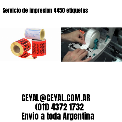 Servicio de impresion 4450 etiquetas