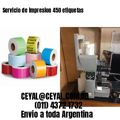 Servicio de impresion 450 etiquetas