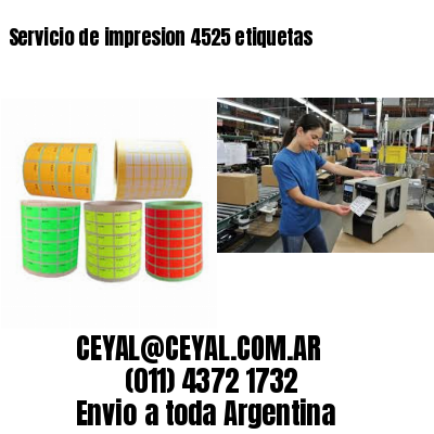 Servicio de impresion 4525 etiquetas