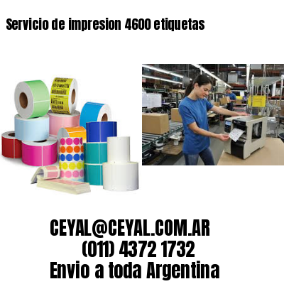 Servicio de impresion 4600 etiquetas