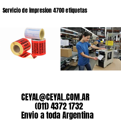 Servicio de impresion 4700 etiquetas